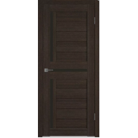 Дверь межкомнатная ВФД  Atum X16 Венге, стекло черное "Black gloss"