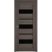 Дверь межкомнатная Владимирская фабрика дверей ( ВФД ) Atum X23 Grey, стекло черное "Black Gloss"