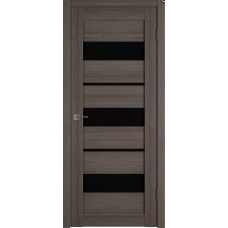 Дверь межкомнатная ВФД Atum X23 Grey, стекло черное "Black Gloss"