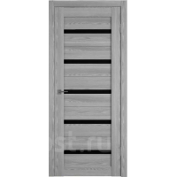 Дверь межкомнатная ВФД Atum X7 Smoke, стекло черное "Black Gloss"