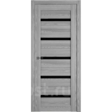 Дверь межкомнатная ВФД Atum X7 Smoke, стекло черное "Black Gloss"