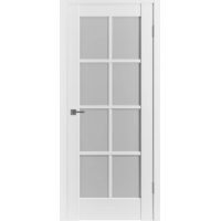 Дверь межкомнатная ВДФ Emalex ER1 белая эмаль, стекло белый сатинат "White Cloud"