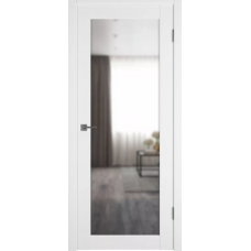 Дверь межкомнатная ВФД Emalex E32 REFLEX белая эмаль, глухое полотно, зеркало