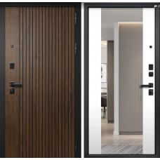Дверь входная FlyDoors ФОРЕСТ Дуб медовый - Велюто бианко с зеркалом Дверь входная FlyDoors ФОРЕСТ Дуб медовый - Велюто бианко с зеркалом