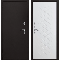 Дверь входная металлическая Аргус БЕРЛИН, Букле черный - Белый, с терморазрывом
