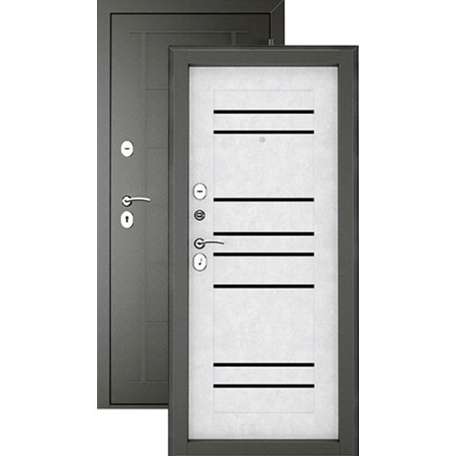 Дверь входная металлическая Промет Титан, Бетон графит / Бетон снежный