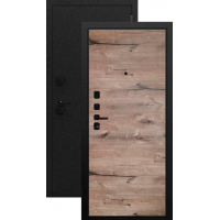 Дверь входная металлическая УЛЬТРА ROYAL, Черный муар с блестками - Дуб пацифика