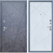 Дверь входная Бронекс YODOORS-7, Бетон графит / Серый муар - Бетон снежный