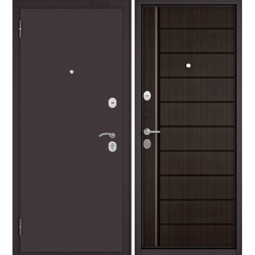Дверь входная Бульдорс Econom 60/136, Букле шоколад - Ларче шоколад