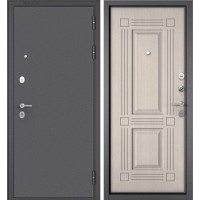 Дверь входная Бульдорс Mass 90/104, Букле графит - Ларче бьянко