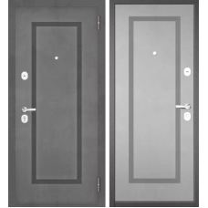 Дверь входная Бульдорс TRUST ECO 189/189, Бетон темный/Антрацит букле - Бетон серый