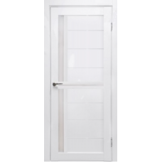 Дверь межкомнатная Дубрава Сибирь Foret МЕДИАНА Белый глянец, зеркало