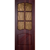 Дверь межкомнатная Леском Азалия Итальянский орех, стекло Ниагара