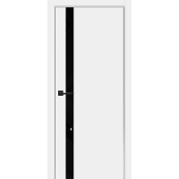 Дверь межкомнатная Леском Платинум П-3 Белый софт, стекло черное, кромка