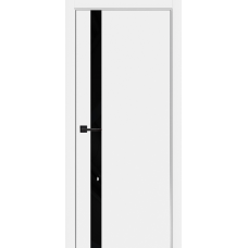 Дверь межкомнатная Леском Платинум П-3 Белый софт, стекло черное, кромка