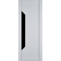 Дверь межкомнатная Леском Престиж-1 Белый софт, стекло черное