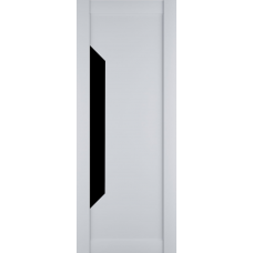 Дверь межкомнатная Леском Престиж-1 Белый софт, стекло черное