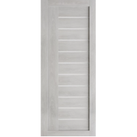 Дверь межкомнатная Леском Техно-10 Шале серый, стекло белое матовое