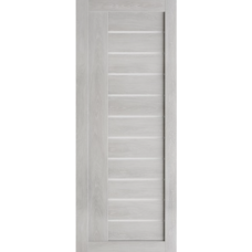 Дверь межкомнатная Леском Техно-10 Шале серый, стекло белое матовое