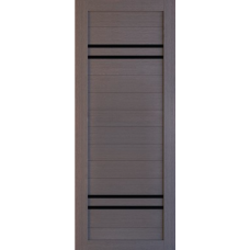 Дверь межкомнатная Леском Техно-17 Дуб серый, стекло черное