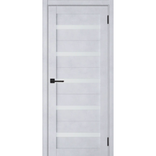 Дверь межкомнатная Леском Техно-5 Бетон снежный, стекло белое матовое