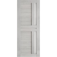 Дверь межкомнатная Леском Техно-9 Шале серый, стекло белое матовое