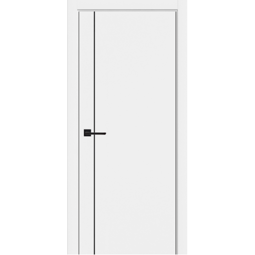 Дверь межкомнатная Леском Flash V1 Белый софт, глухое полотно, кромка, молдинг