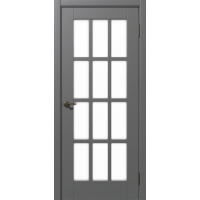 Дверь межкомнатная Сибирь Профиль Velvet 696 Софт серый, стекло белый сатинат