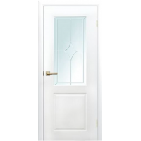 Дверь межкомнатная Сибирь Профиль Филармония Квартет ПВХ белый, стекло художественное