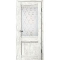 Дверь межкомнатная Сибирь Профиль Classic C01 Ель альпийская, стекло художественное
