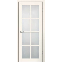 Дверь межкомнатная Сибирь Профиль Classic C05 Эмалит ваниль, стекло белое матовое