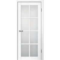 Дверь межкомнатная Сибирь Профиль Classic C05 Эмалит белый, стекло белое матовое
