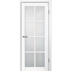 Дверь межкомнатная Сибирь Профиль Classic C05 Эмалит белый, стекло белое матовое