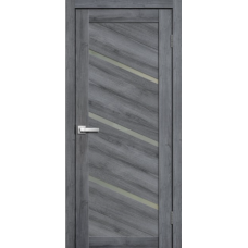 Дверь межкомнатная ламинированная Сибирь Профиль Lite doors L05 Дуб стоунвуд, стекло белое матовое