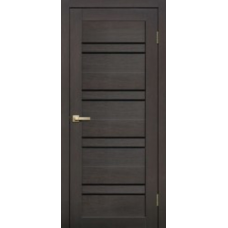 Дверь межкомнатная ламинированная Сибирь Профиль Lite doors L11 Венге, стекло черное