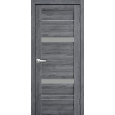 Дверь межкомнатная ламинированная Сибирь Профиль Lite doors L12 Дуб стоунвуд, стекло белое матовое