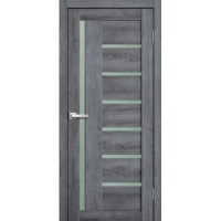 Дверь межкомнатная ламинированная Сибирь Профиль Lite doors L17 Дуб стоунвуд, стекло белое матовое