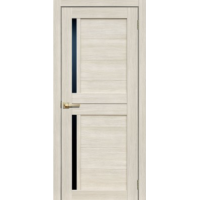 Дверь межкомнатная ламинированная Сибирь Профиль Lite doors L22 Бьянко, стекло черное