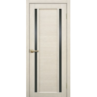 Дверь межкомнатная ламинированная Сибирь Профиль Lite doors L23 Бьянко, стекло черное