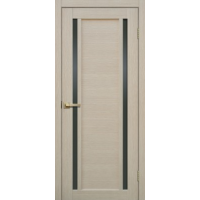 Дверь межкомнатная ламинированная Сибирь Профиль Lite doors L23 Ясень, стекло черное