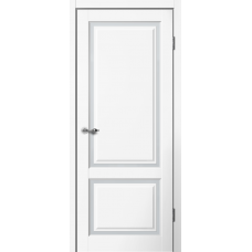 Дверь межкомнатная Сибирь Профиль Estetic E02 Эмалит белый, стекло белое матовое