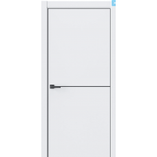 Дверь межкомнатная Дера ПРЕМЬЕР 324 Эмалекс белый, глухое полотно, кромка с 2х сторон, молдинг