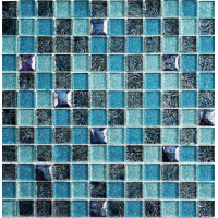 Мозаика стеклянная Satin Blue 300*300 мм