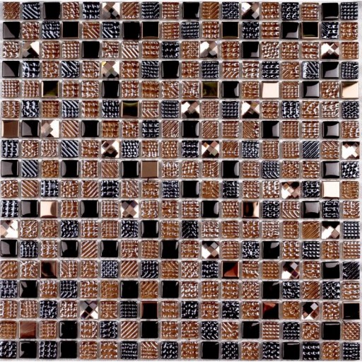Мозаика стеклянная Crystal brown 300*300 мм