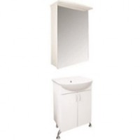 Комплект мебели для ванной комнаты ART 50: зеркало-шкаф + тумба + раковина