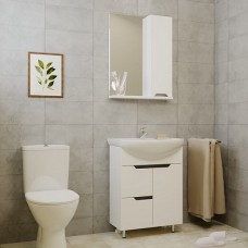 Комплект мебели для ванной комнаты Барселона: зеркало-шкаф + тумба + раковина