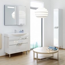 Комплект мебели для ванной комнаты Рио: зеркало-шкаф + тумба + раковина + пенал