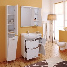 Комплект мебели для ванной комнаты Сидней: зеркало-шкаф + тумба + раковина (правое крыло)