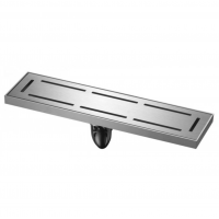 Душевой трап MAGdrain JC 300 Q50-B хром матовый 80*300 мм