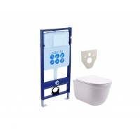 Комплект инсталляции с подвесным унитазом AQUATEK с сиденьем SET AQUATEK КЛАССИК
